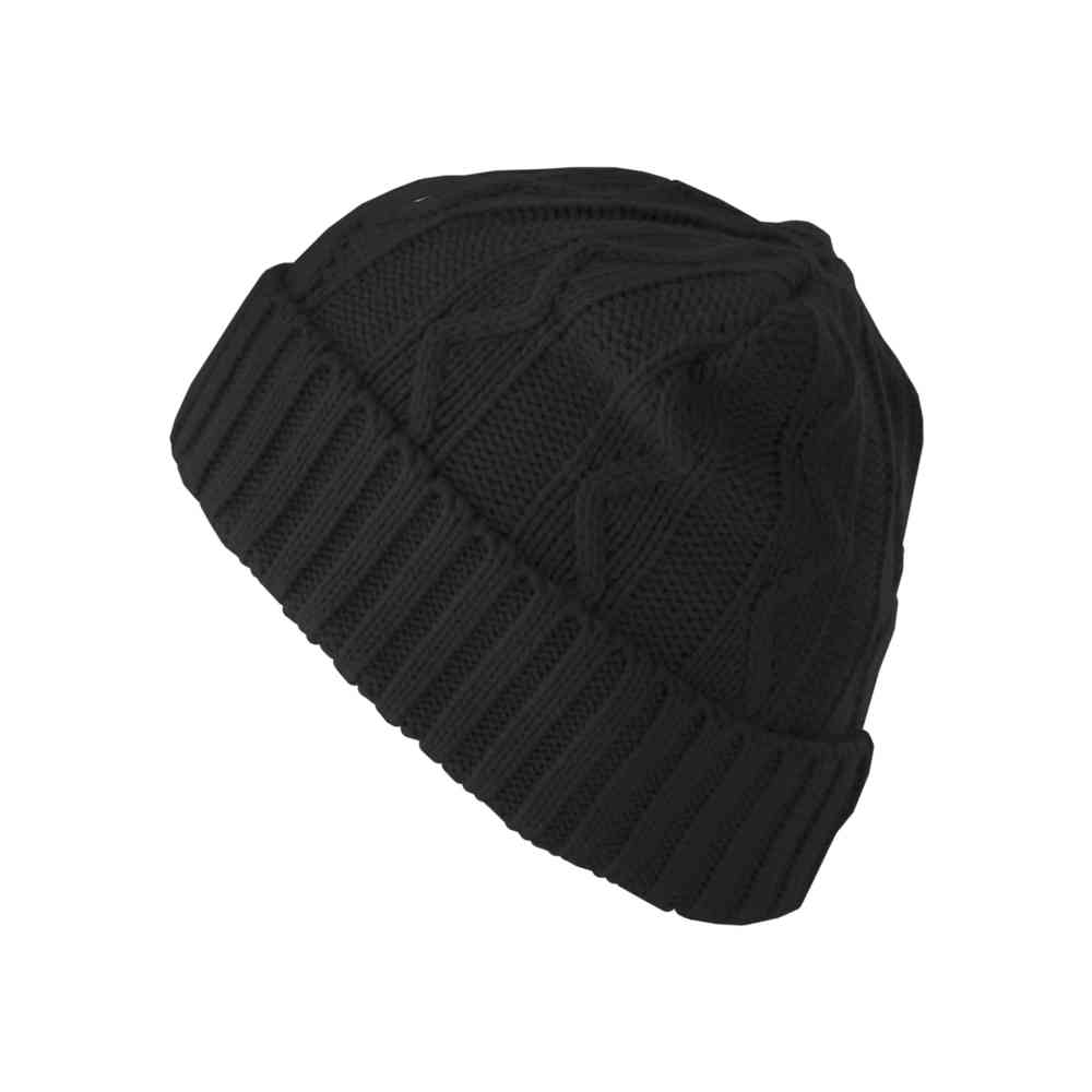 MSTRDS - Beanie Cable Flap black one size Mütze Beanie - Schwarz